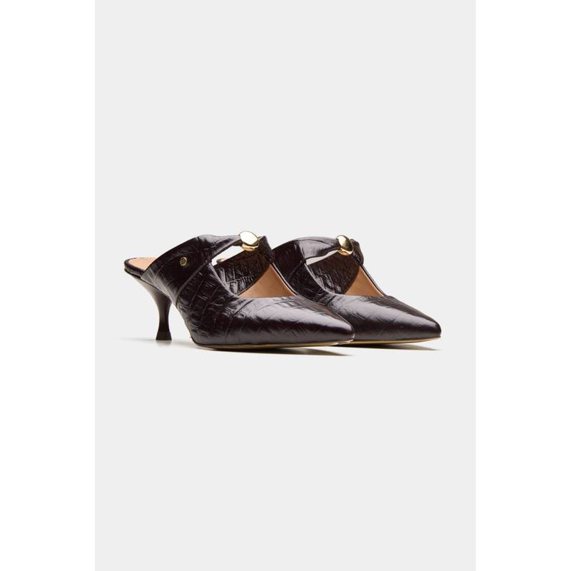 Oroh Women Black Messier Kitten Heels (EURO 36)