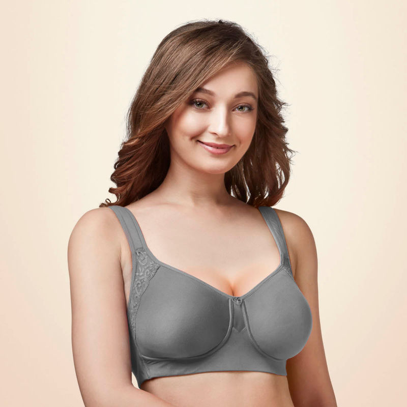 Trylo Lush Woman Non Padded Full Cup Bra - Grey (34C)