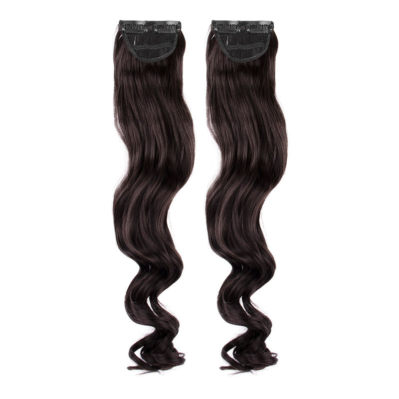 Streak Street Clip-in 20 Curly Dark Brown Side Patches (2pcs Set)