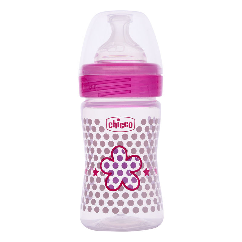 Chicco Well Being Feeding Bottle - Pink