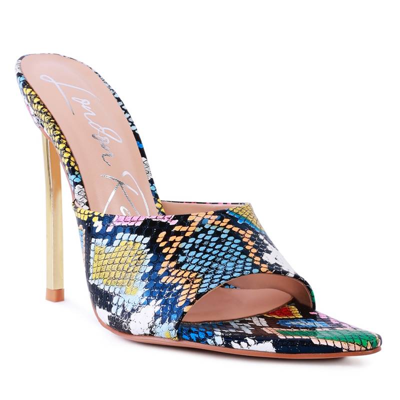 London Rag Textured Multicolor Heels (EURO 39)