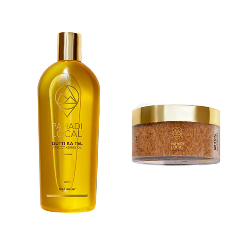 Pahadi Local Apricot Kernel Oil And Meal Scrub Combo Buy Pahadi Local