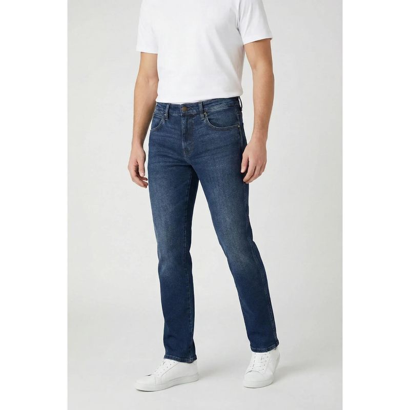 Wrangler Men Blue Millard Regular Fit Mid Rise Jeans (32)
