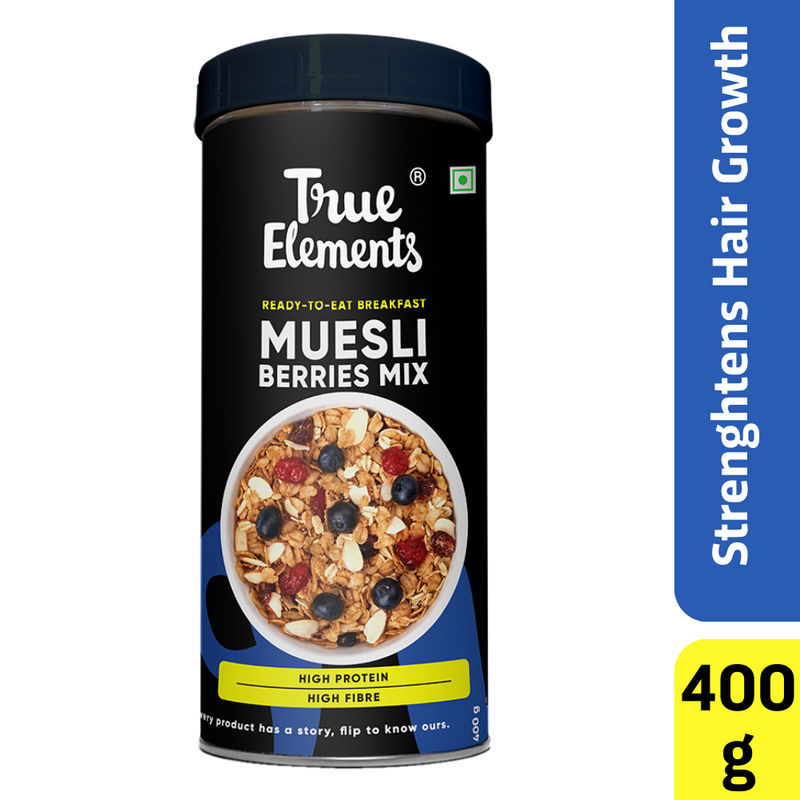 True Elements Cranberry And Blueberry Muesli - Strenghtens Hair Growth