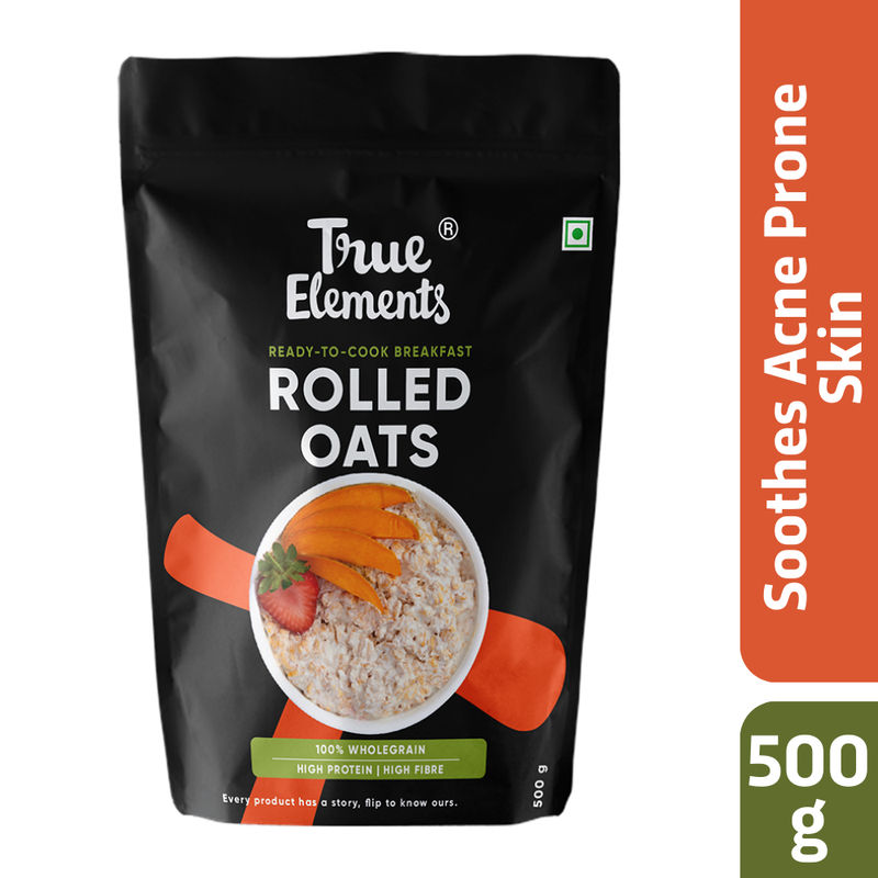 True Elements Rolled Oats Gluten Free - Soothes Acne Prone Skin