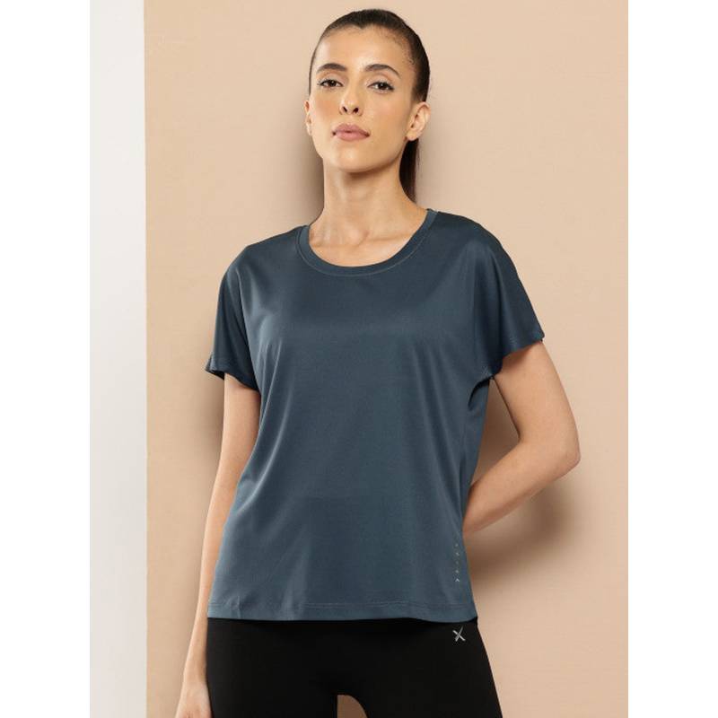 Alcis Women Indigo Flowfit Kimono T-Shirt (M)