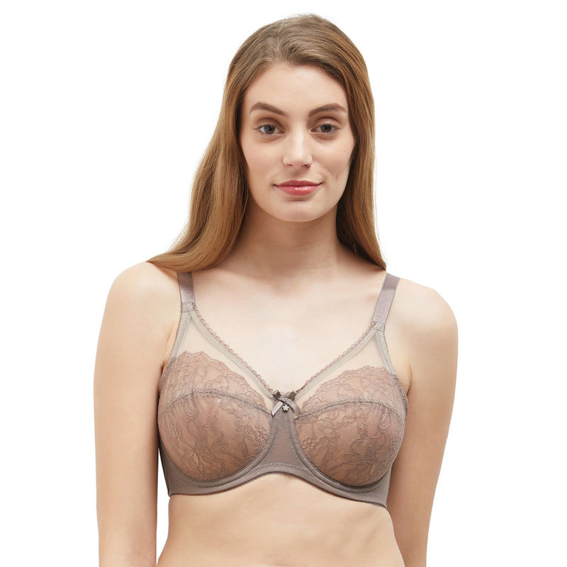 Wacoal Retro Chic Non-Padded Wired Full Coverage Full Support Everyday Comfort Bra - Beige (36D)