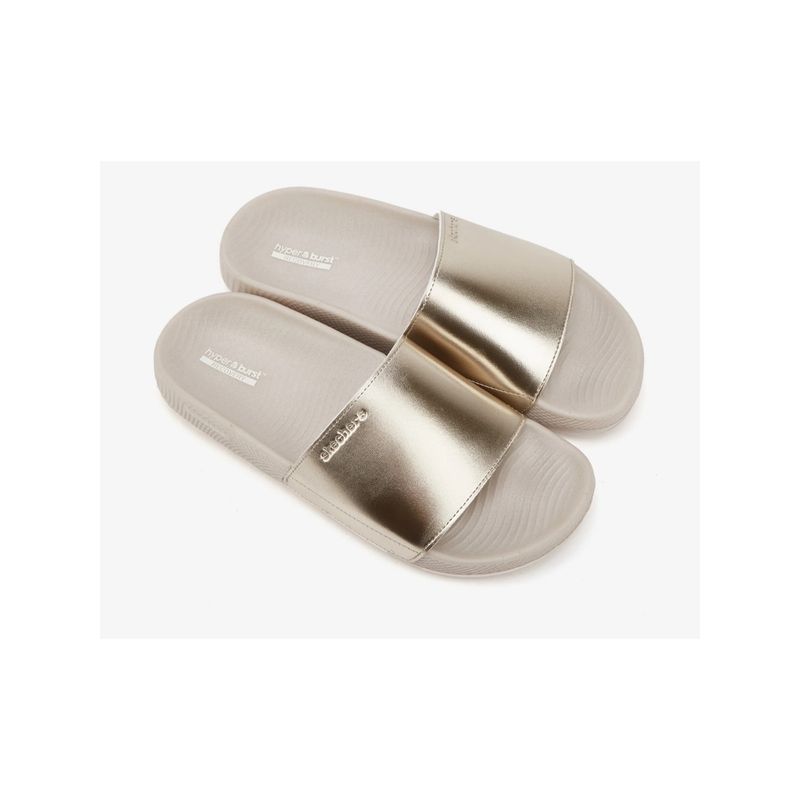 SKECHERS Women HYPER Sliders - Gold (UK 7)