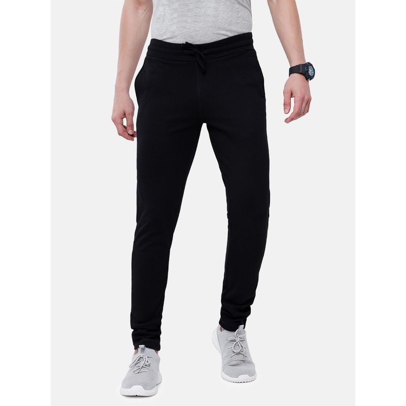 Classic Polo Men Black Cotton Blend Solid Straight Track Pant (M)