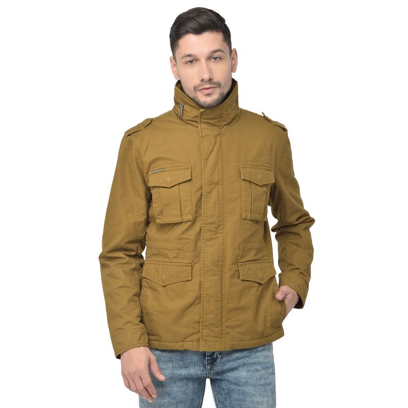 WOODLAND Solid Jacket Camel Brown