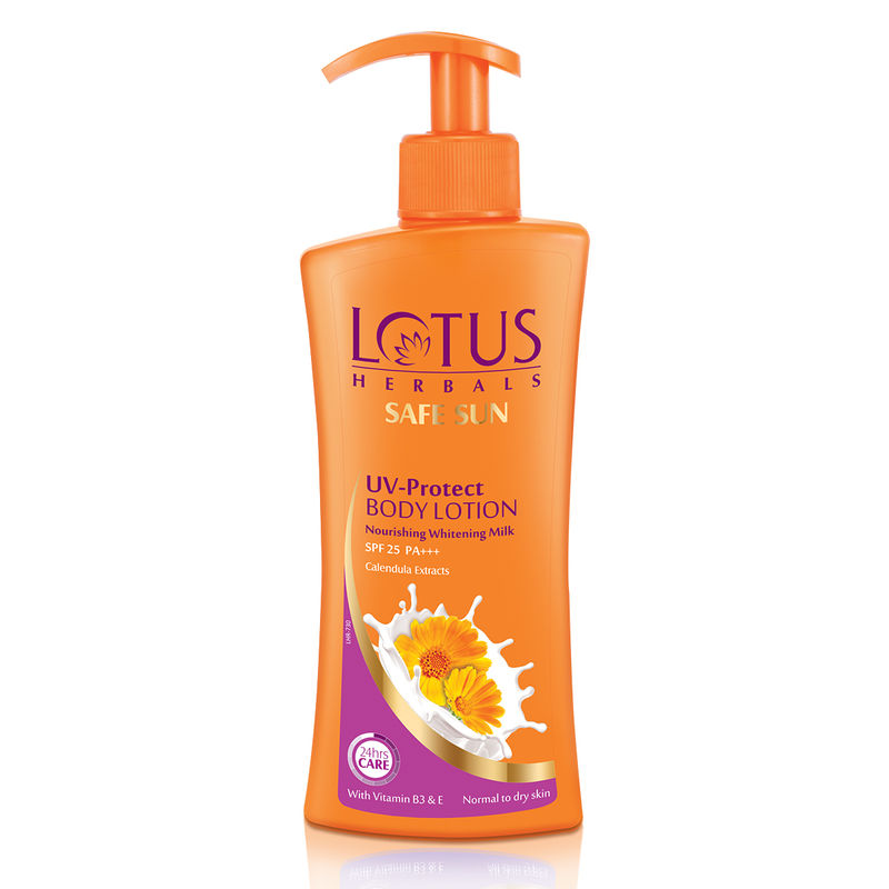 Lotus Herbals Safe Sun UVProtect Body Lotion Nourishing Whitening Milk