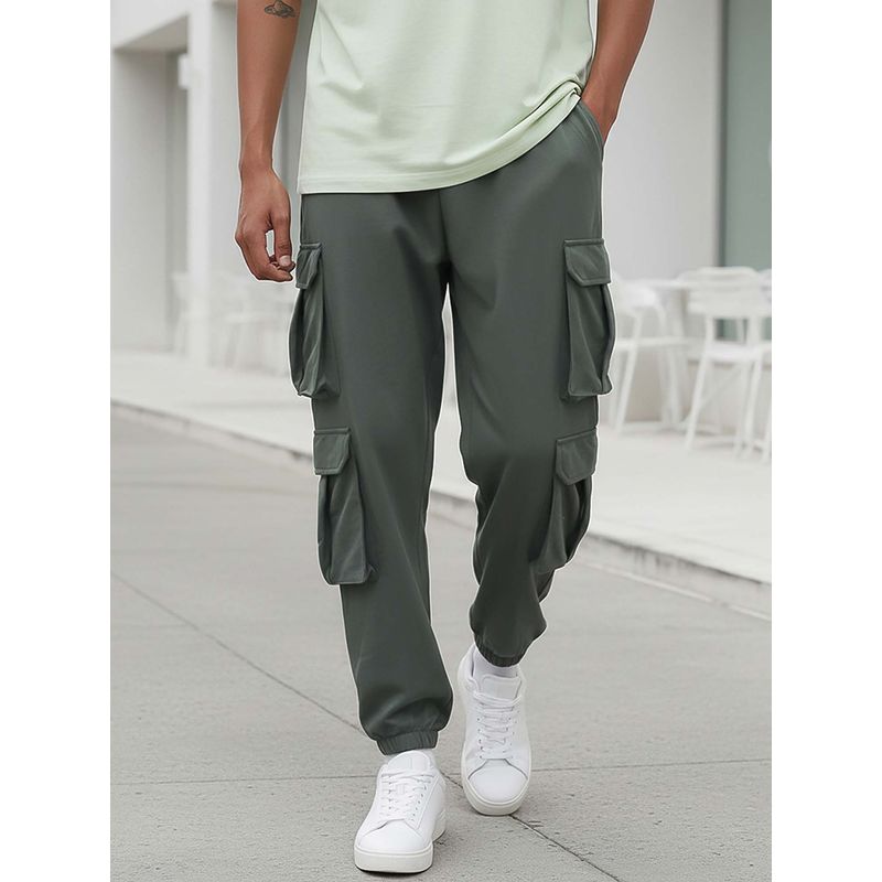 Bewakoof Air 1.0 Men's Grey Super Loose Fit Cargo Joggers (M)