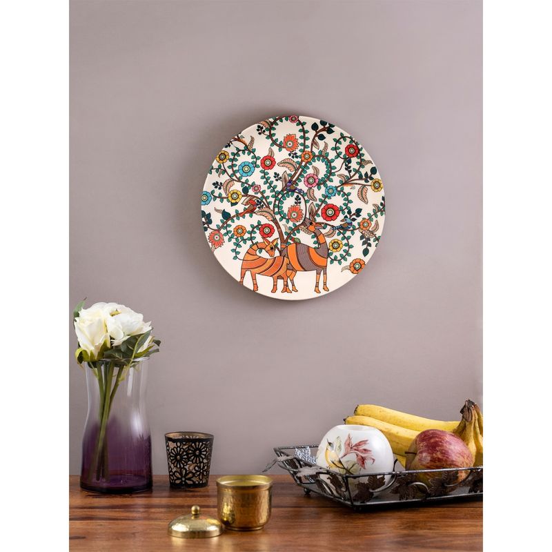 KOLOROBIA Madhubani Art Inspired Decorative Wall Plates 10 Inch