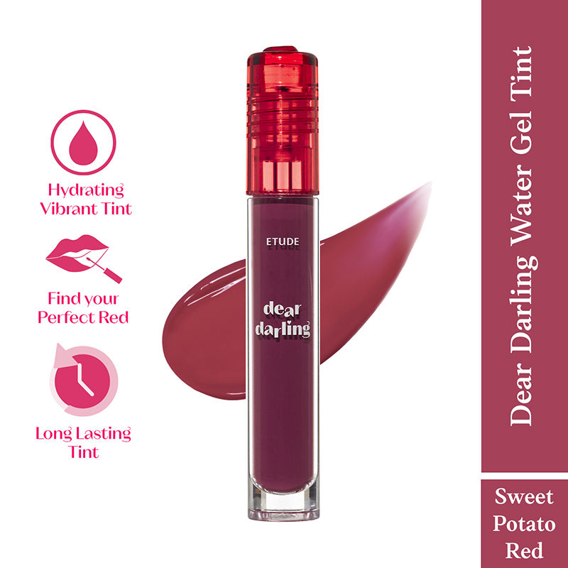 ETUDE Dear Darling Water Gel Tint Lipstick - 06 Sweet Potato Red- PK003