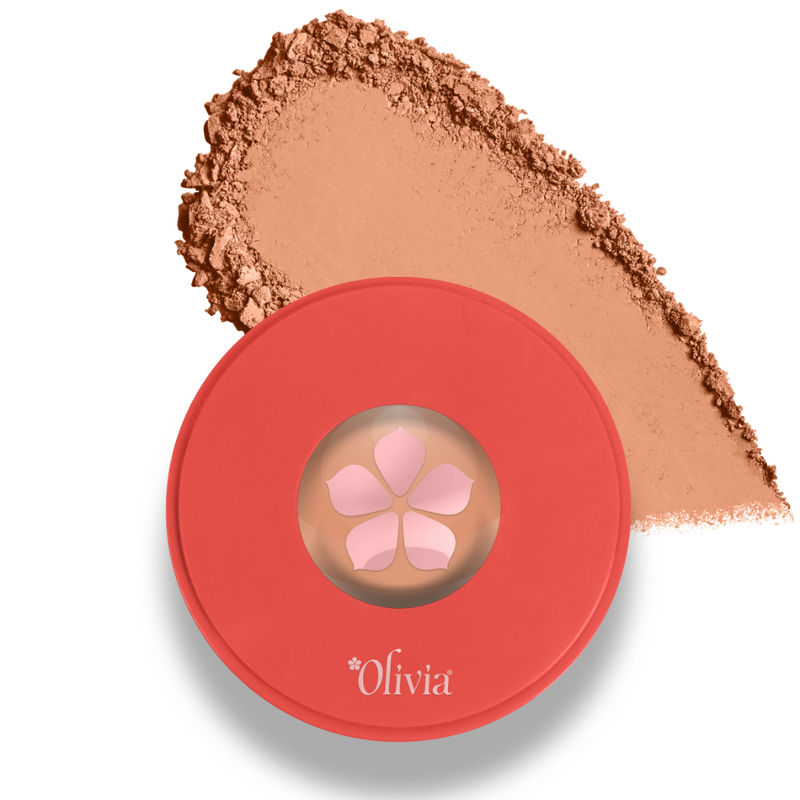 Olivia Skinsync Pan Cake – 28 Creamy Praline Pressed Foundation for Medium Skin and Easy Blending