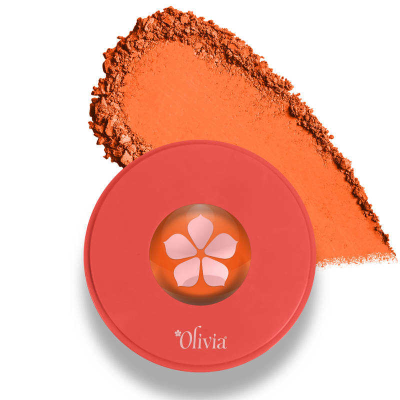 Olivia Skinsync Pan Cake – 30 Orange Mousse Pressed Foundation for Fresh, Lightweight Peach Glow