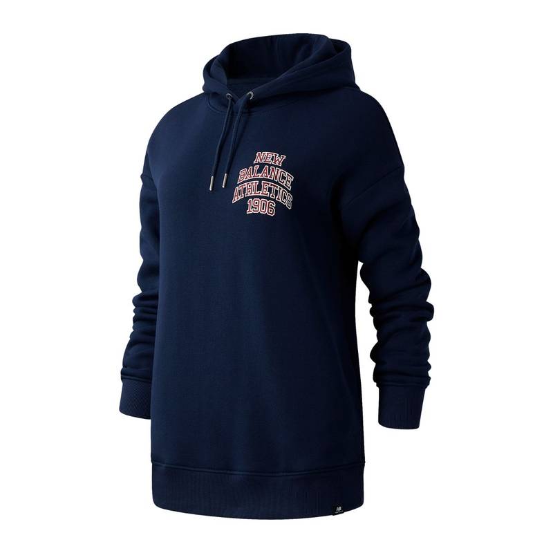 New Balance Women Hoodie 100% Cotton Natural Indigo (L)