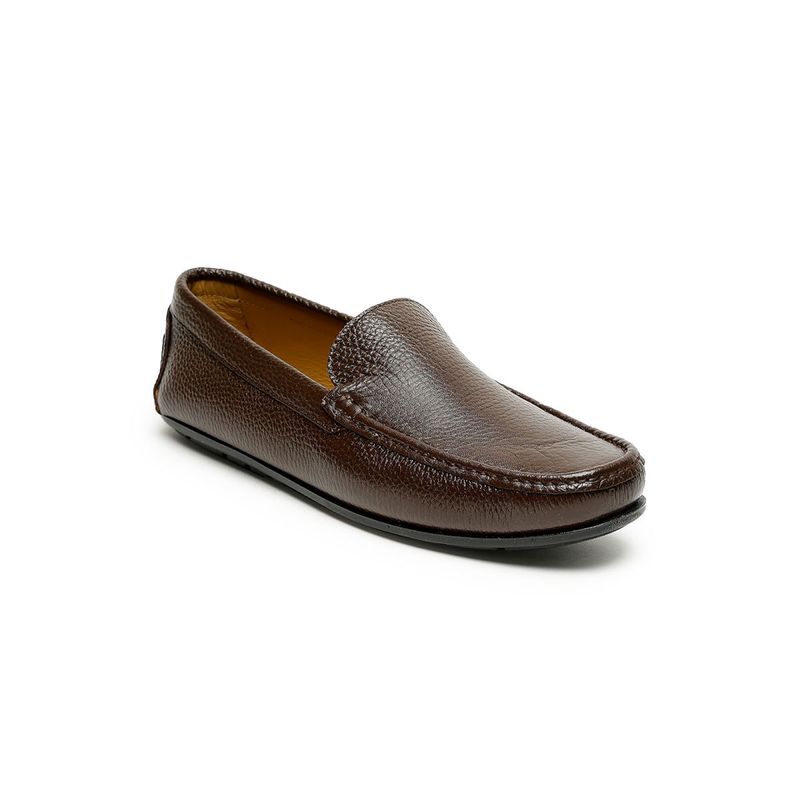 Teakwood Men Brown Solid Genuine Leather Formal Loafers (EURO 40)