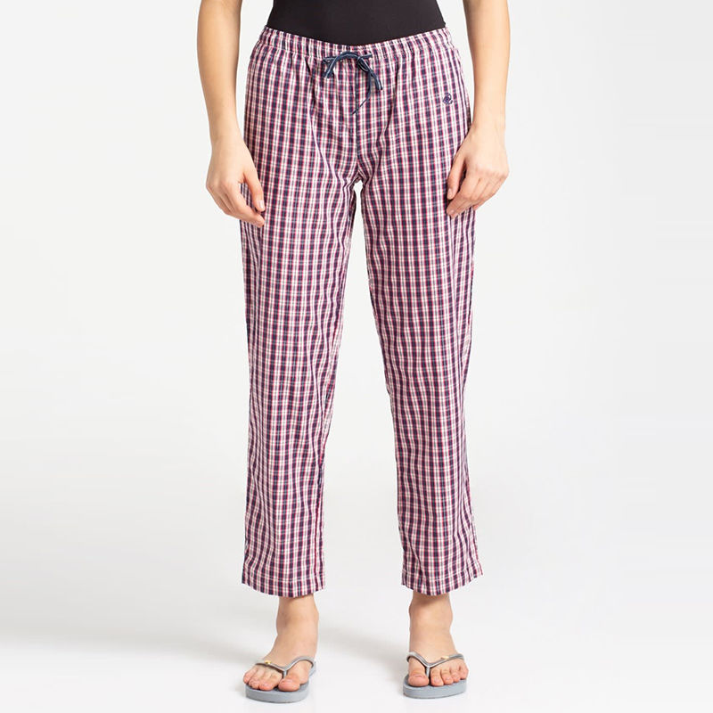 Jockey Classic Navy Assorted Checks Long Pant Style Number-RX06 - (S)