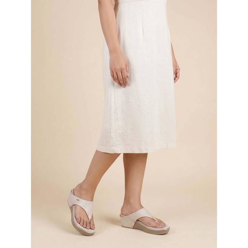Metro Women Beige Casual - Wedges Heels (UK 3)