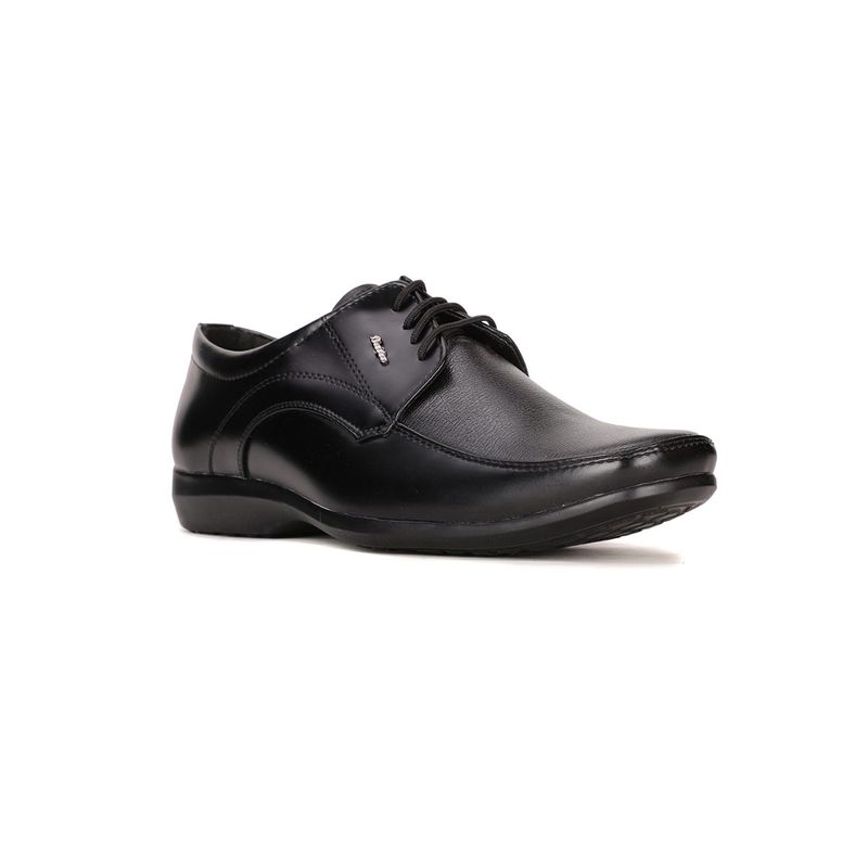 Bata Solid Black Formal Derby Shoes (UK 10)