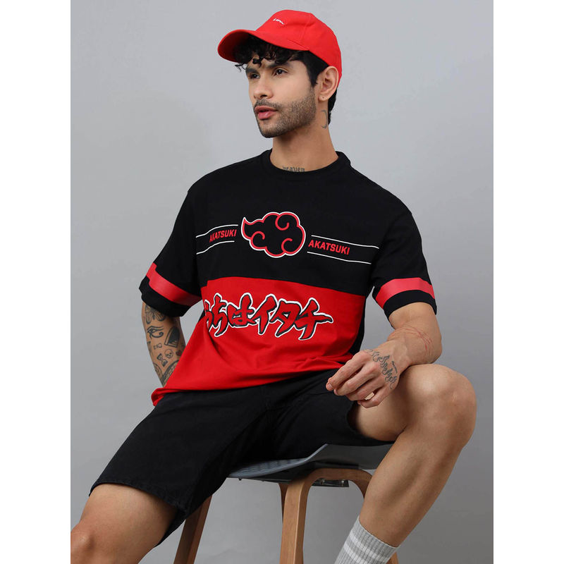 Free Authority Men Naruto Akatsuki Cloud Graphic Cotton Multi T-shirt (S)