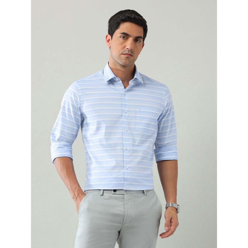 Arrow Men Pure Cotton Horizontal Striped Shirt (40)
