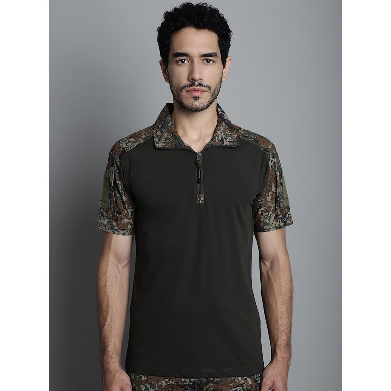 Buy MountMiller Men's Camouflage Half Sleeve OG Tactical Polo T