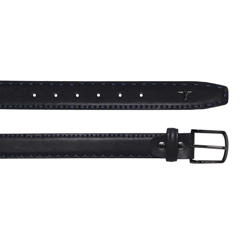 Bulchee Men's Genuine Leather Belt(Casual, Black) (L)