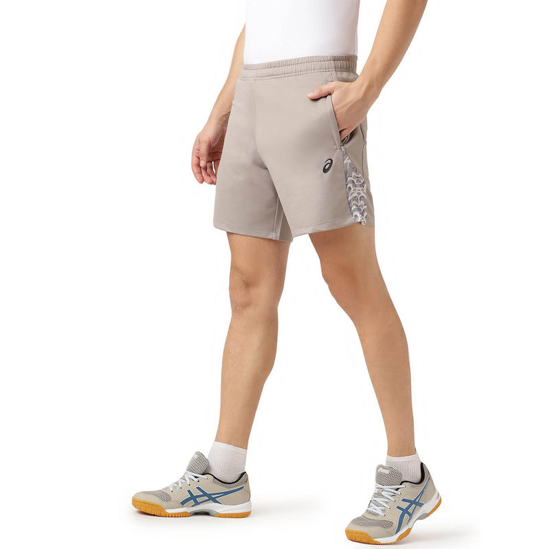 ASICS Grey Polyester Regular Shorts (L)