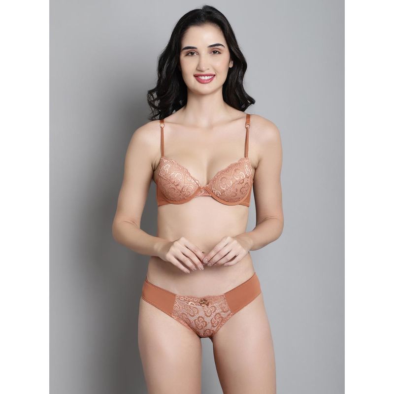 Makclan Sultry Seduction Plunging Lace Lingerie (Set of 2) (34B)