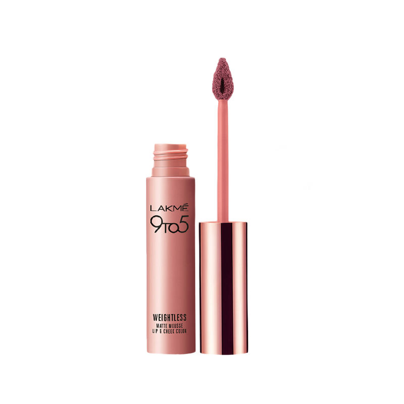 Lakme 9 to 5 Weightless Matte Mousse Lip & Cheek Color - Rose Touch