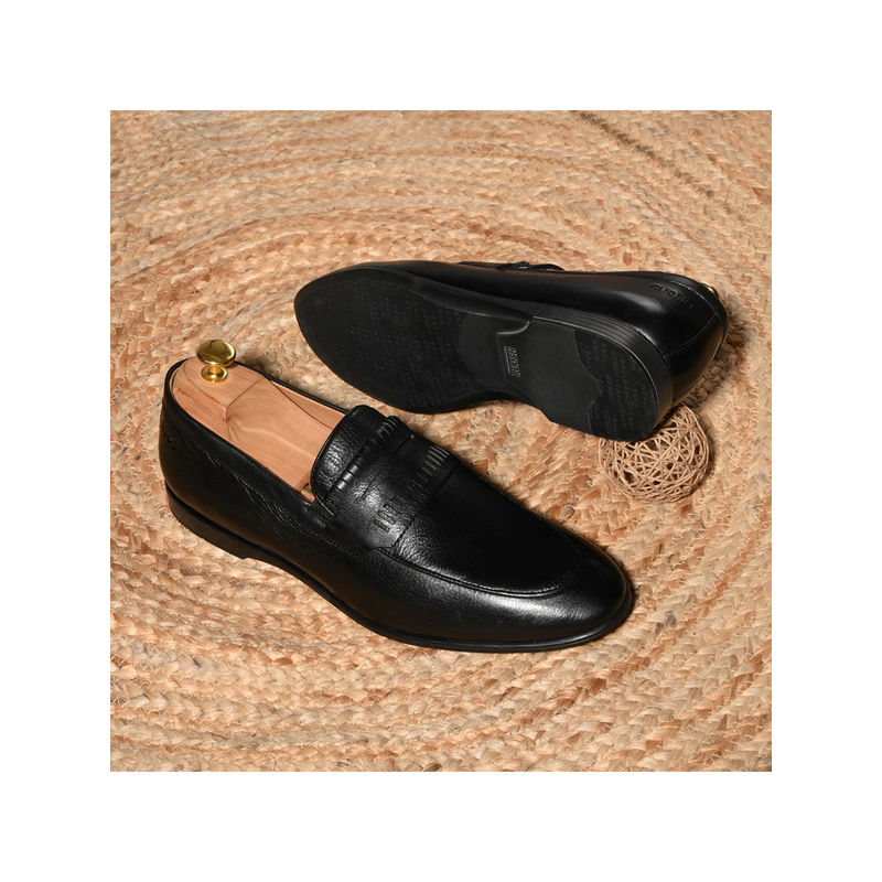 Ruosh The Loki Black Men Formal Slip-On Loafers (EURO 40)