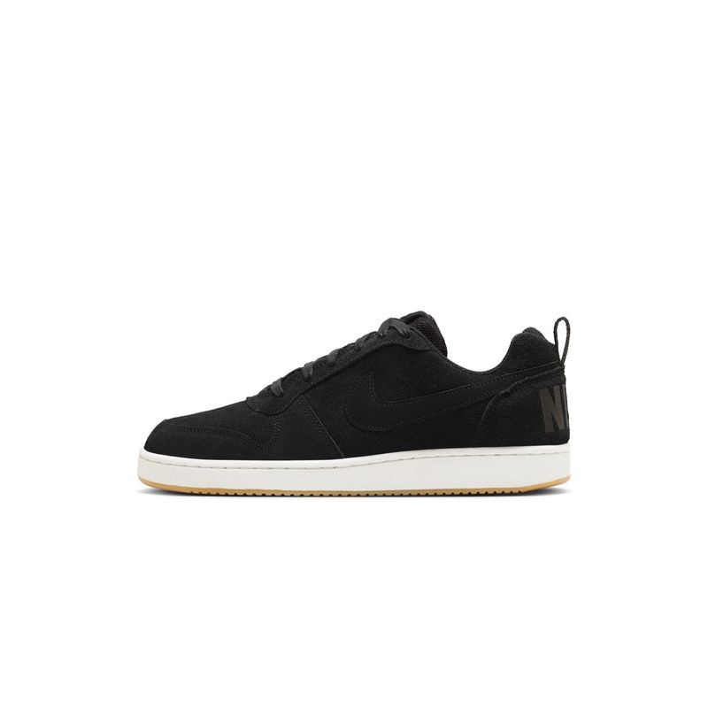 Nike Court Borough Low Premium Men Black Basketball Shoes (UK 9)