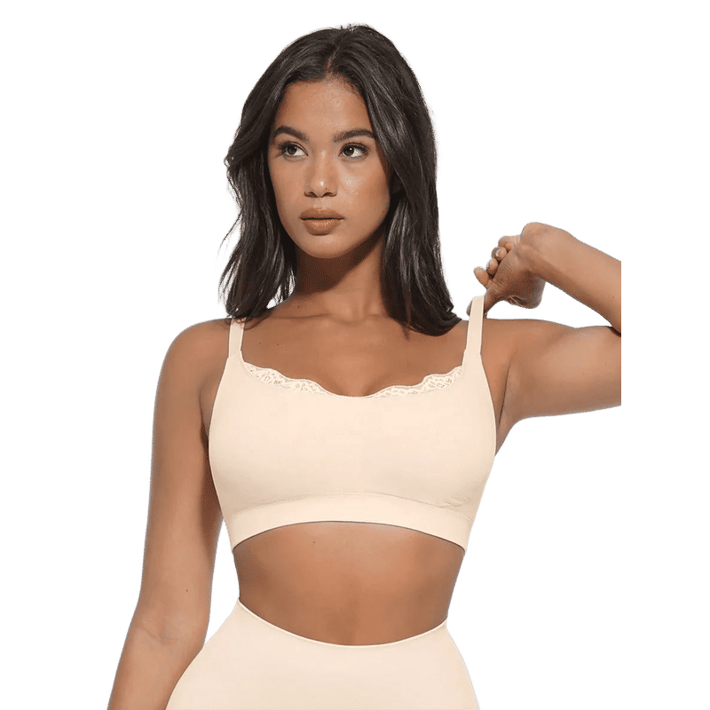 Shop The Edit Beige Solid Regular Fit Bra (3XL)