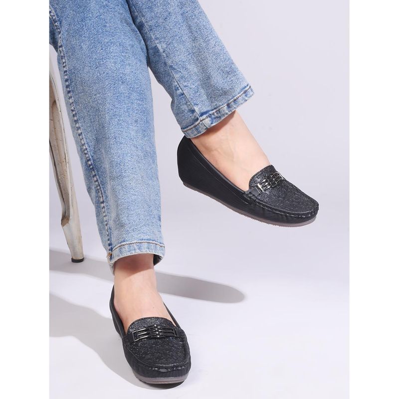 SHUZ TOUCH Classic Black Comfort Loafers (EURO 36)