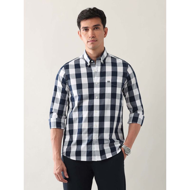 Arrow Sports Blue Checks Cotton Slim Fit Shirt (39)