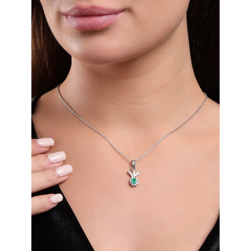316L Emerald Grid Necklace - Synchro1996 Square Emerald