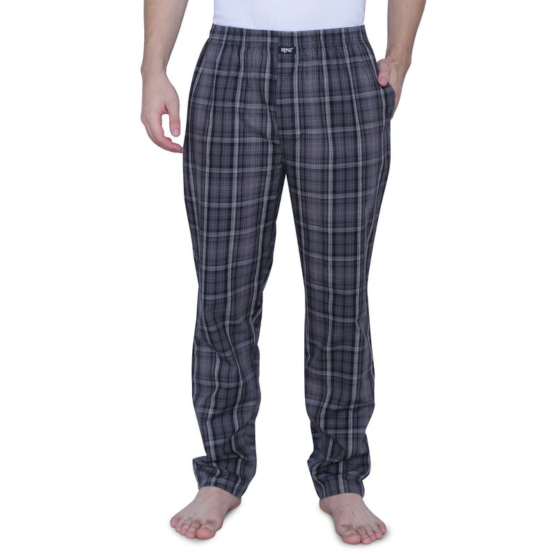 RENZ Super Combed Cotton Carbon Finish Twill Checks Pyjama (S)