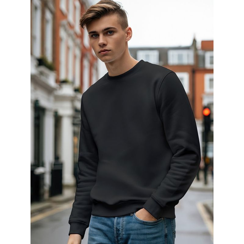 Bewakoof Men's Black Sweatshirt (3XL)