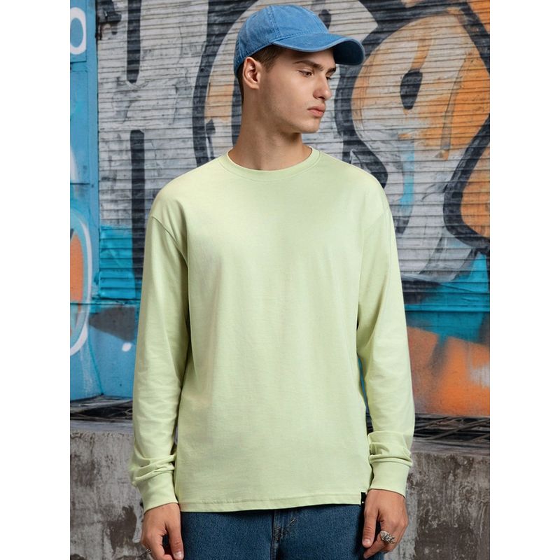 Bewakoof Men's Green Oversized T-shirt (M)