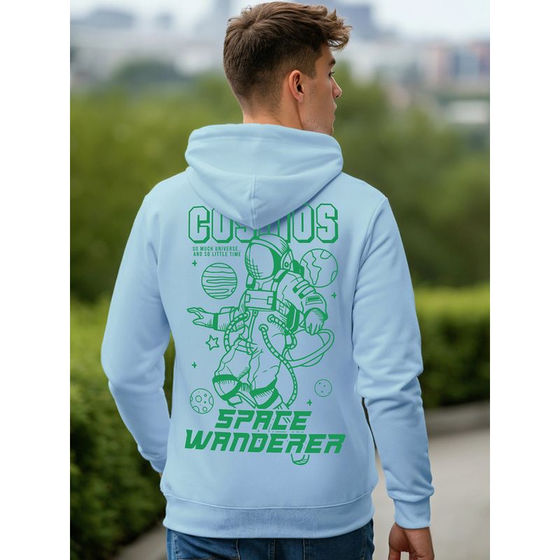 Bewakoof Men's Blue Cosmos Graphic Printed Hoodies (XL)