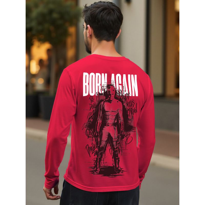 Bewakoof Official Marvel Men's Red The Devil Graphic Printed T-shirt (S)