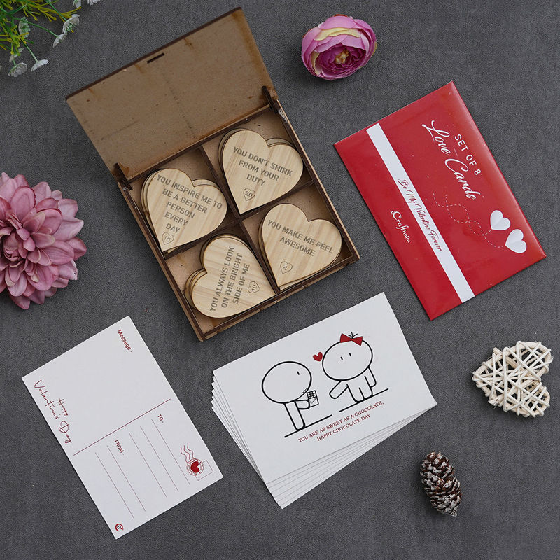 Buy eCraftIndia Valentine Combo of Set of 8 Love Post Cards Gift