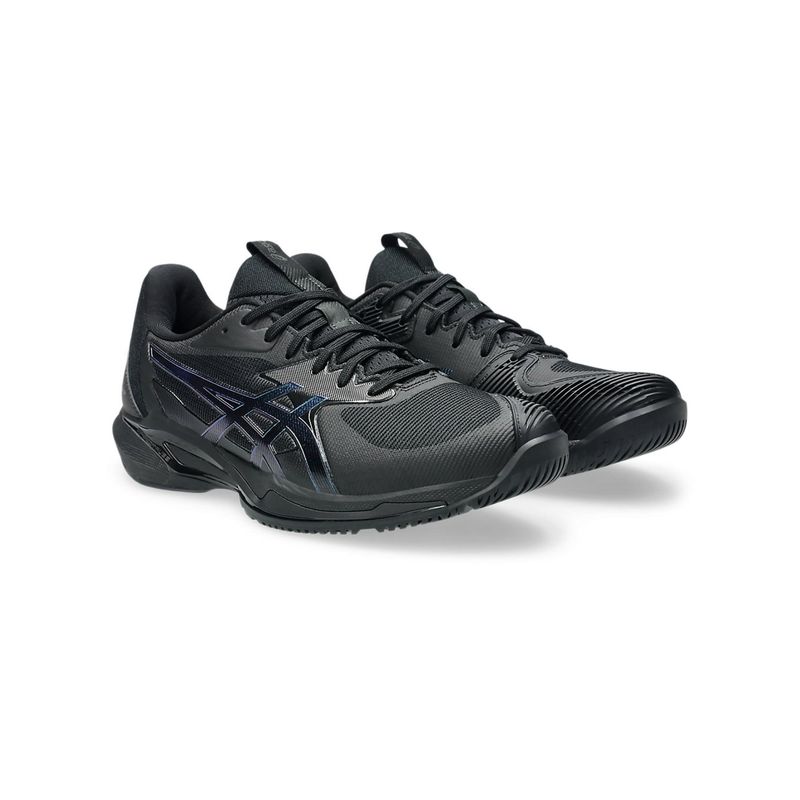 ASICS SOLUTION SPEED FF 3 NIGHT Mens Black Prism Blue Tennis Shoes (UK 8)
