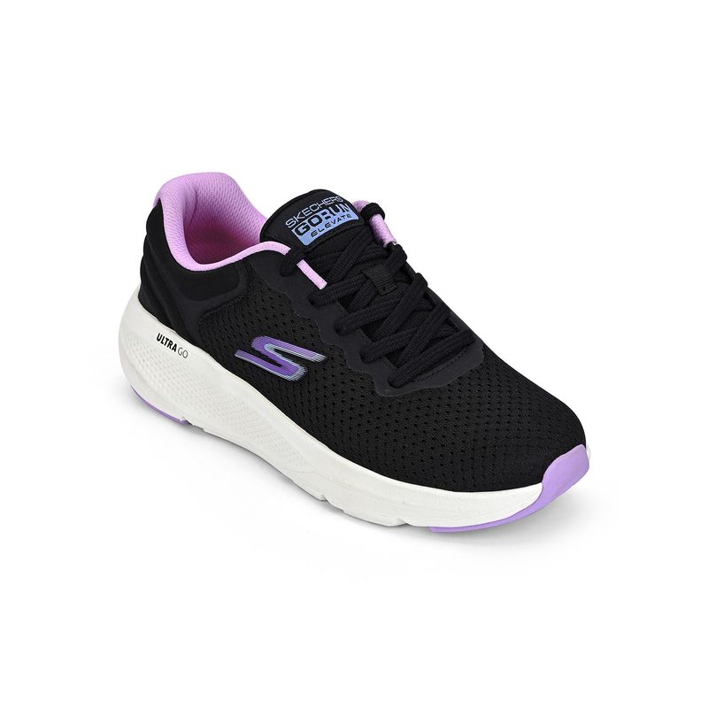 SKECHERS Womens GO RUN ELEVATE Black Running Shoes (US 10)