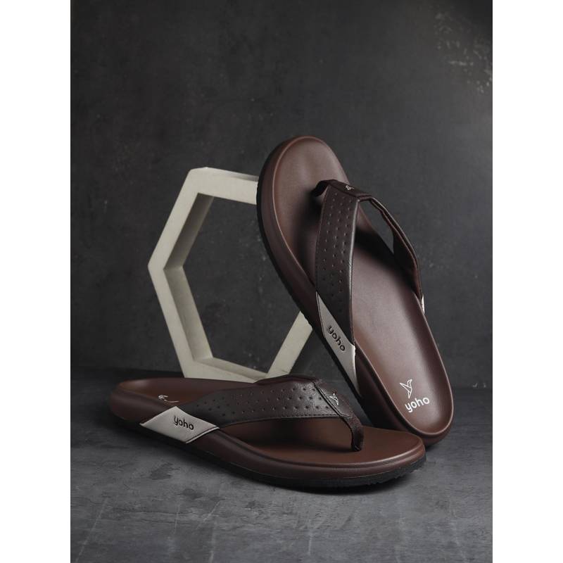Yoho Mens Brown Snugly 003 Flipflop (UK 6)
