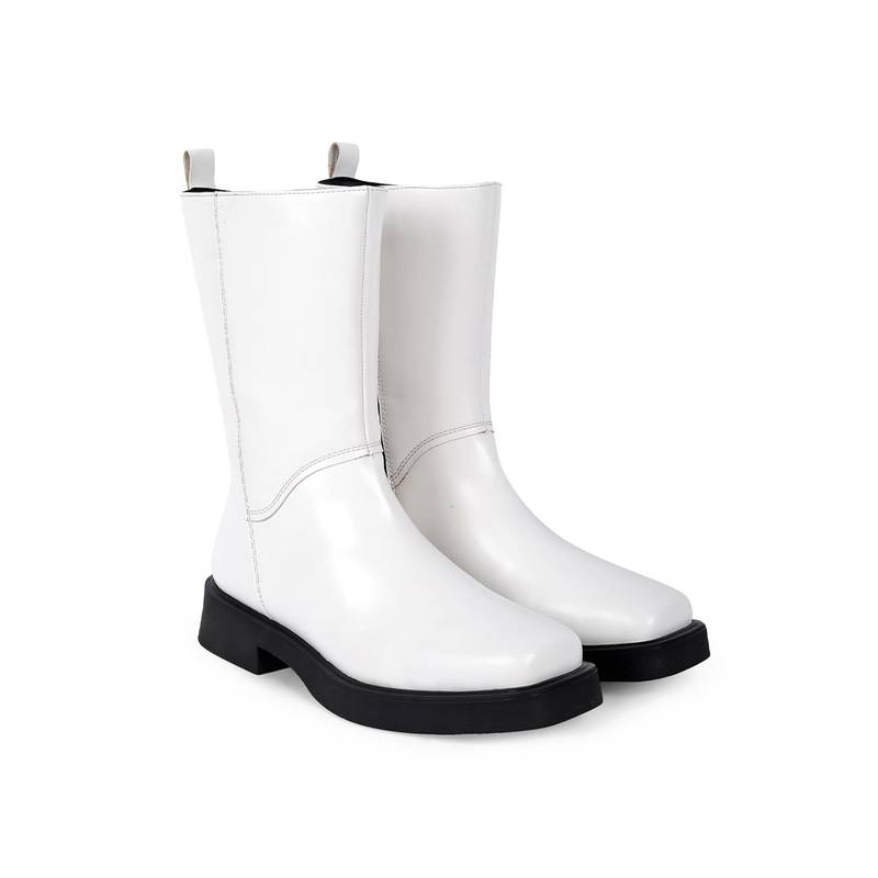 Yoho Women High Casual Boots - White (UK 3)