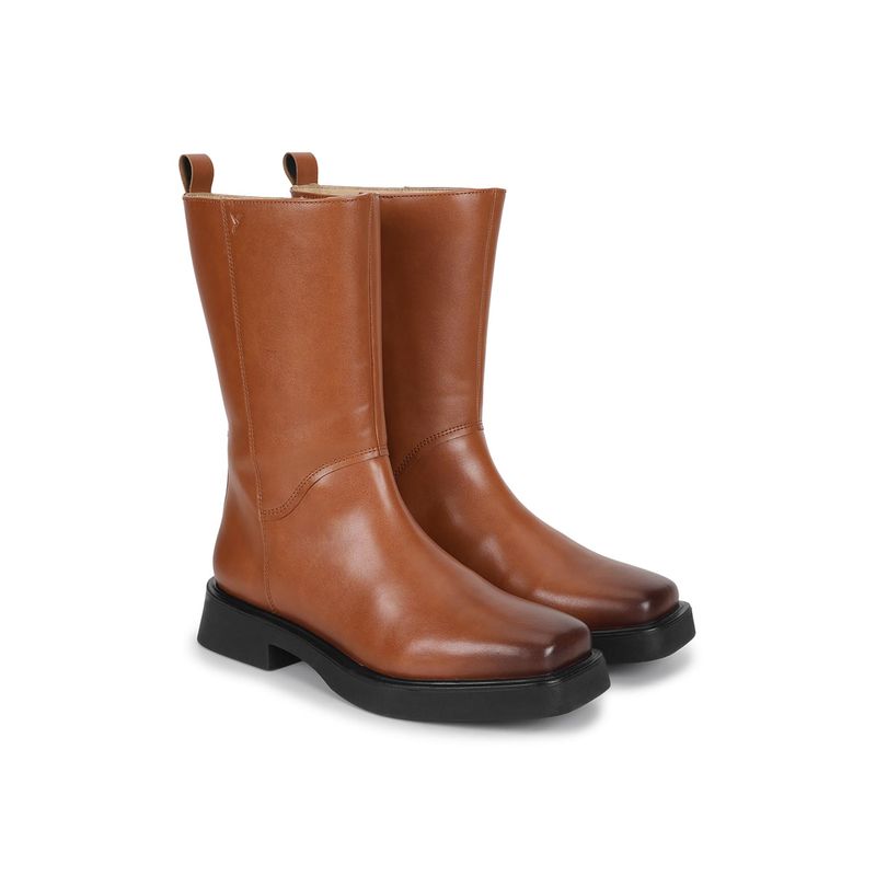 Yoho Women High Casual Boots - Tan (UK 3)