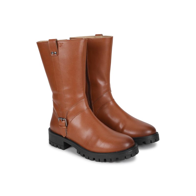 Yoho Women High Casual Boots - Tan (UK 3)
